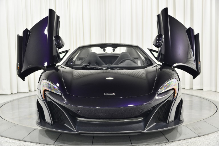 Amethyst Black 2016 McLaren 675LT Spyder For Sale - Stock Number