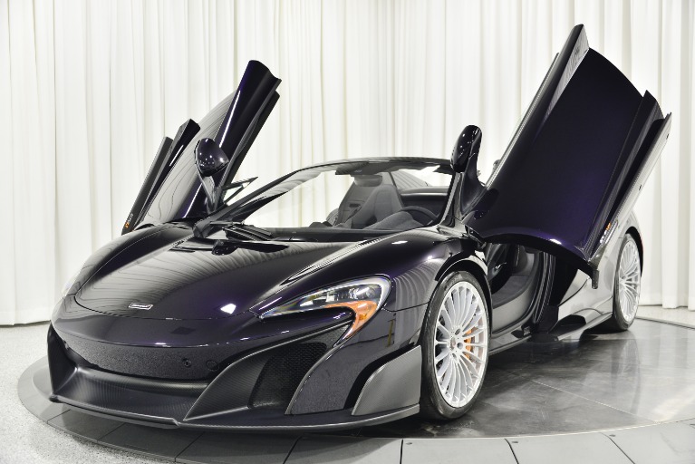 Amethyst Black 2016 McLaren 675LT Spyder For Sale - Stock Number