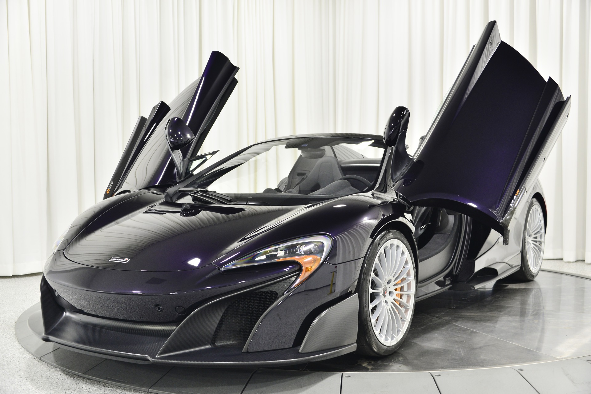 Amethyst Black 2016 McLaren 675LT Spyder For Sale - Stock Number