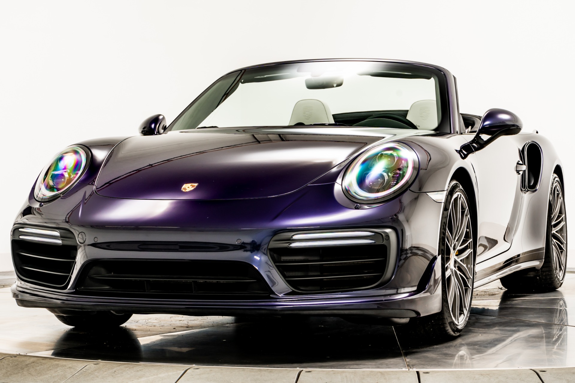 Midnight Purple Pearl 2017 Porsche 911 Turbo S Cabriolet For Sale