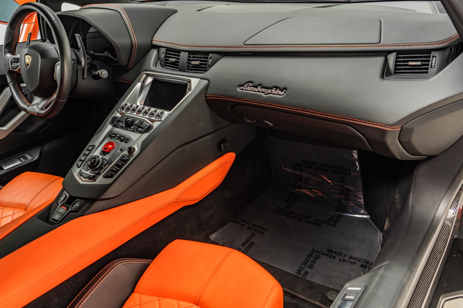 Lamborghini Aventador Orange Interior