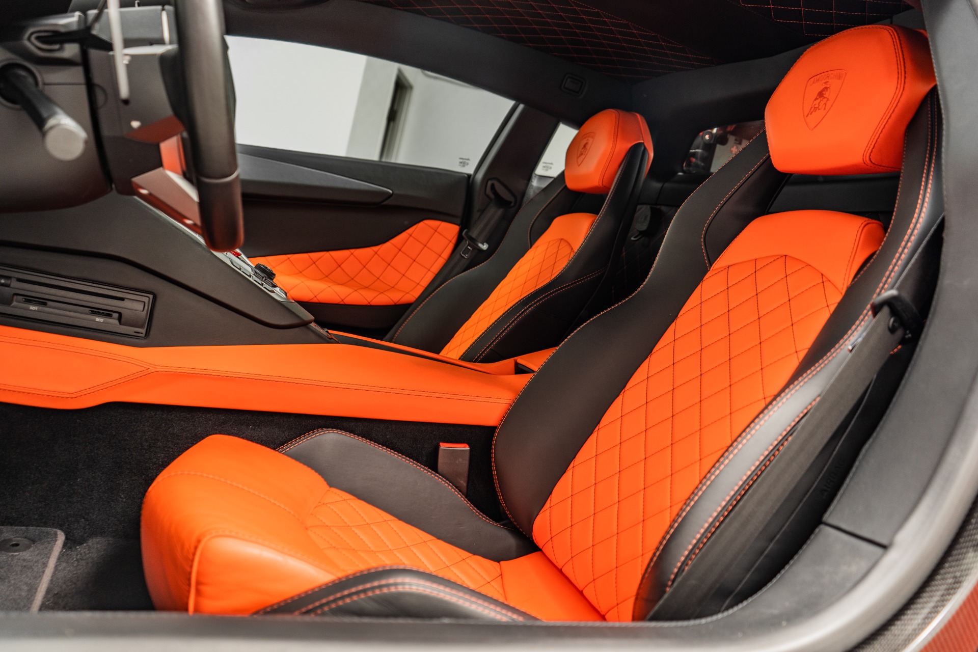 Lamborghini Aventador Orange Interior