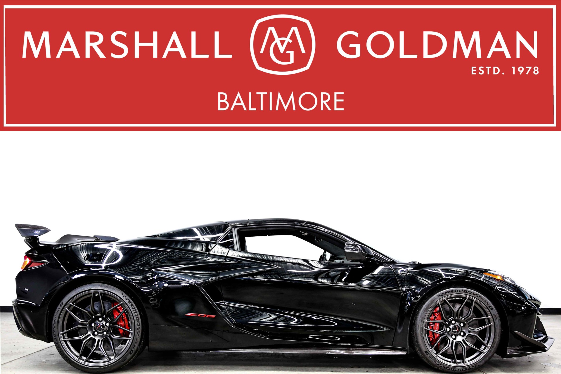 Black 2024 Chevrolet Corvette Z06 Convertible -6 Original Miles