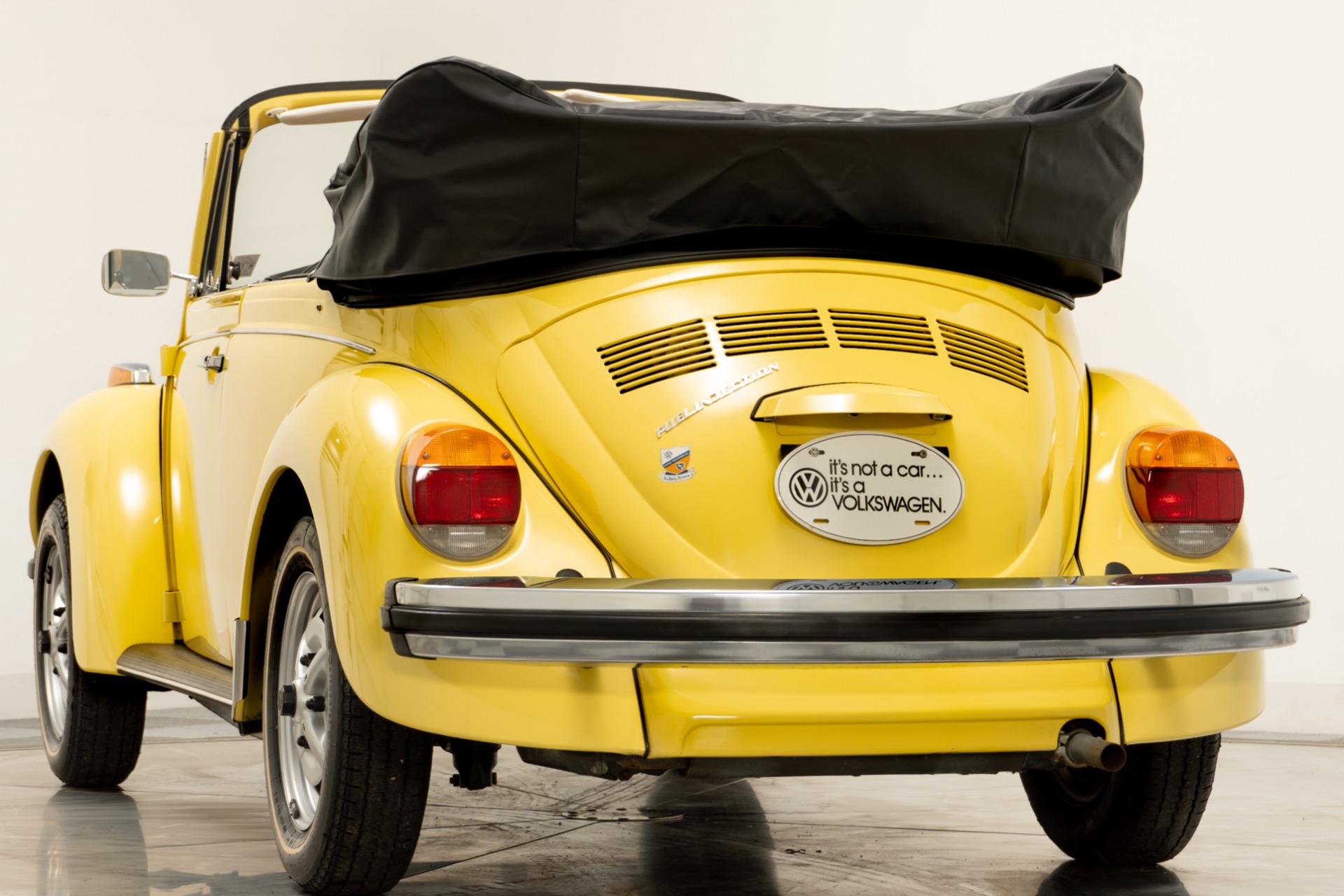 Lemon Yellow 1979 Volkswagen Beetle Convertible For Sale - Stock