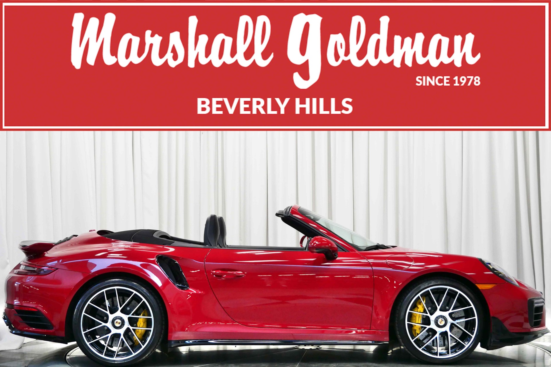 Carmine Red 2019 Porsche 911 Turbo S Cabriolet For Sale - Stock