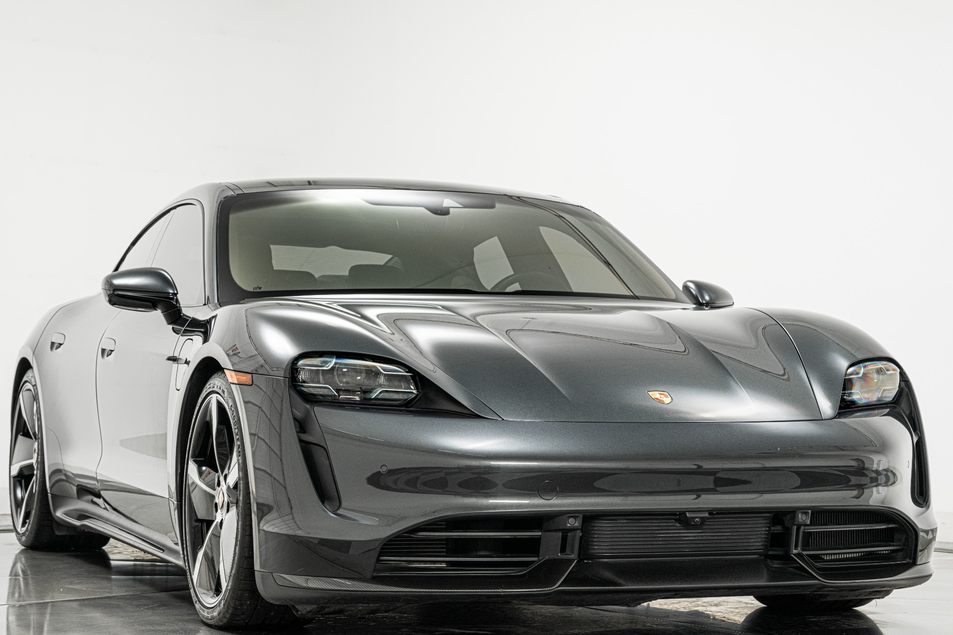 Volcano Grey Metallic 2021 Porsche Taycan Turbo S -Premium Package